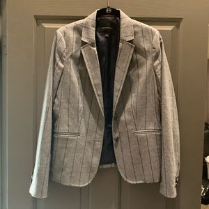 Grey Banana Republic Blazer with Blue Stripes